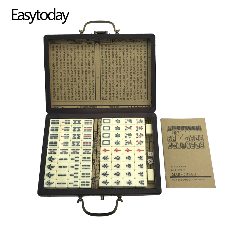 Board Game Instruction - Mini Chinese Toy Antique Mahjong Games