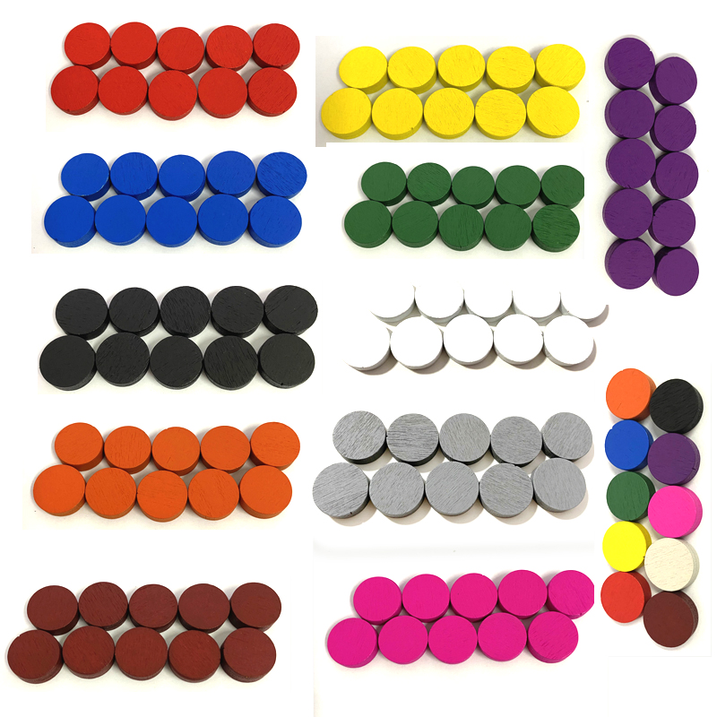 50pieces 15*5MM 11 Colors Wood - đánh giá và giá Board Game Illustration