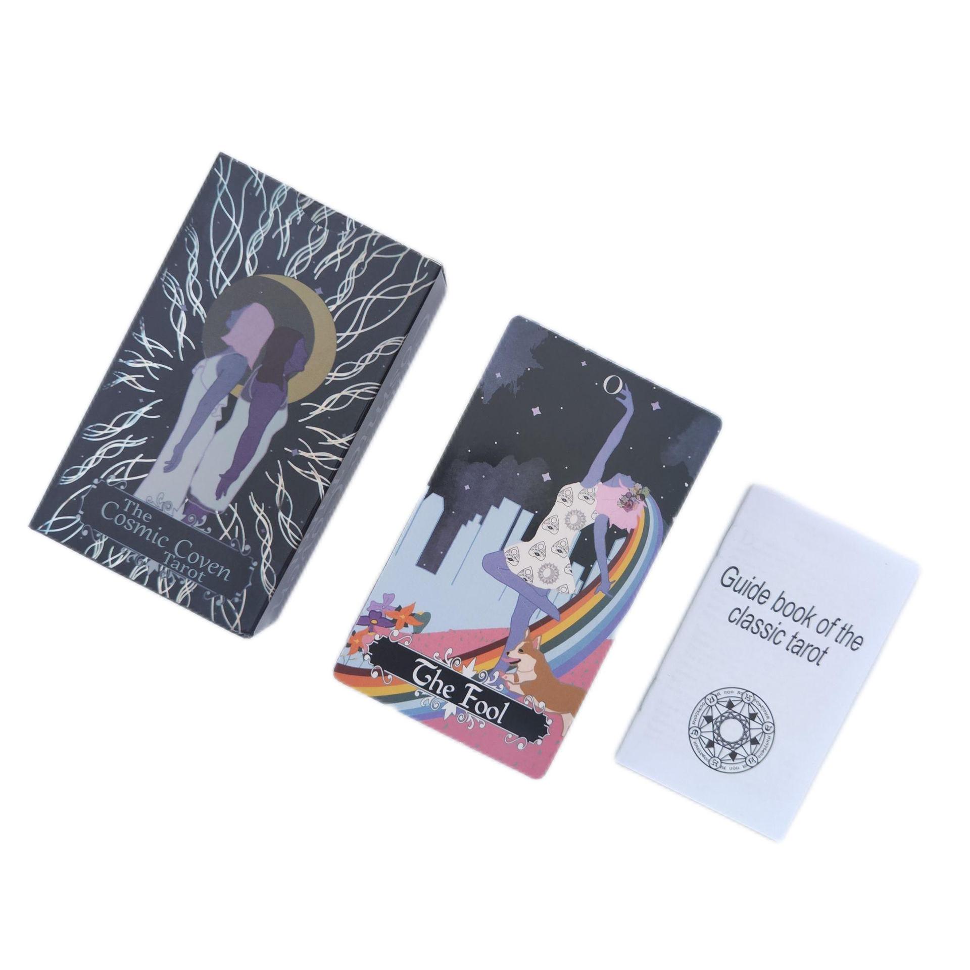 12x7cm The Cosmic Coven Tarot  - đánh giá và giá Board Game Instruction
