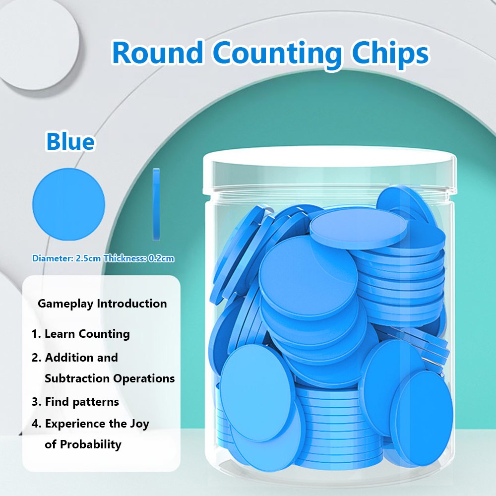 100pcs Plastic Counting Chips  - đánh giá và giá Board Game Illustration