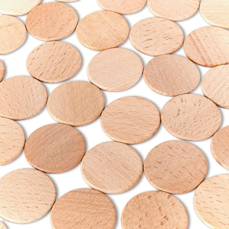 50PCS Round Unfinished Wood Cu - đánh giá và giá Board Game With Chips