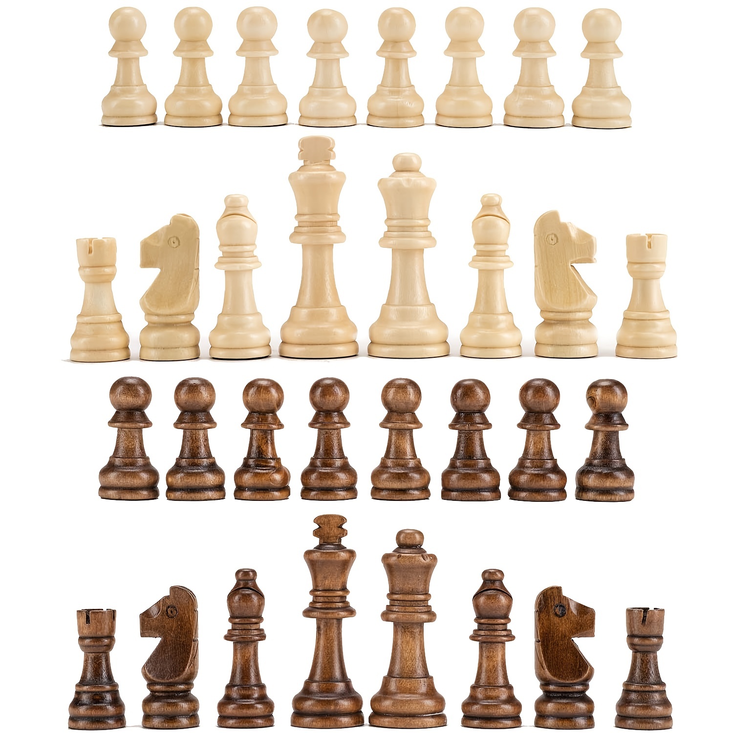 32 Pieses Wooden Chess Standar - đánh giá và giá Board Game Cafe