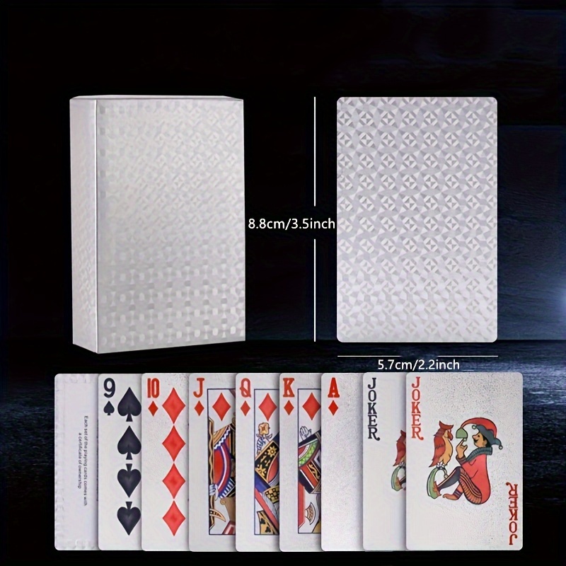 Silver Foil Playing Cards Poke - đánh giá và giá Board Game Illustration